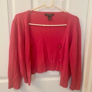 White House Black Market Pink Cardigan